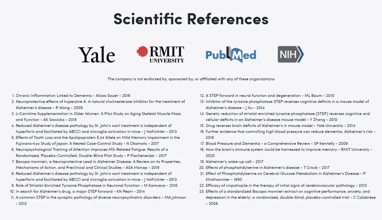 scientific references